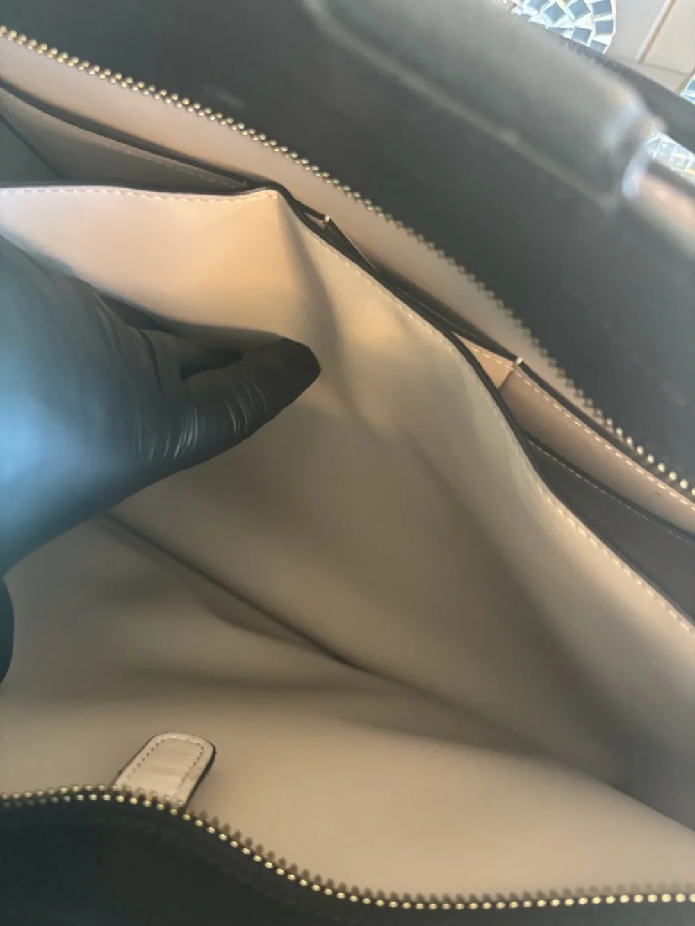 💕Kate Spade Black Leather Tote Bag with‎ Long Straps